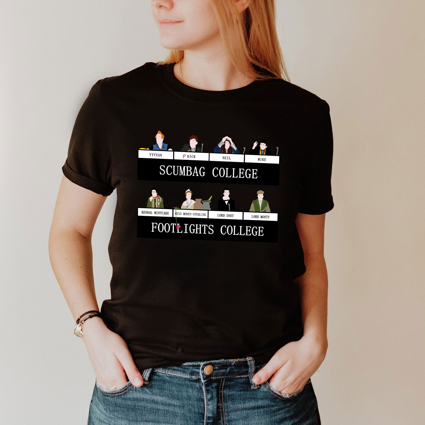 SCUMBAG COLLEGE / FOOTLIGHTS COLLEGE, University Challenge - The Young Ones T-Shirt