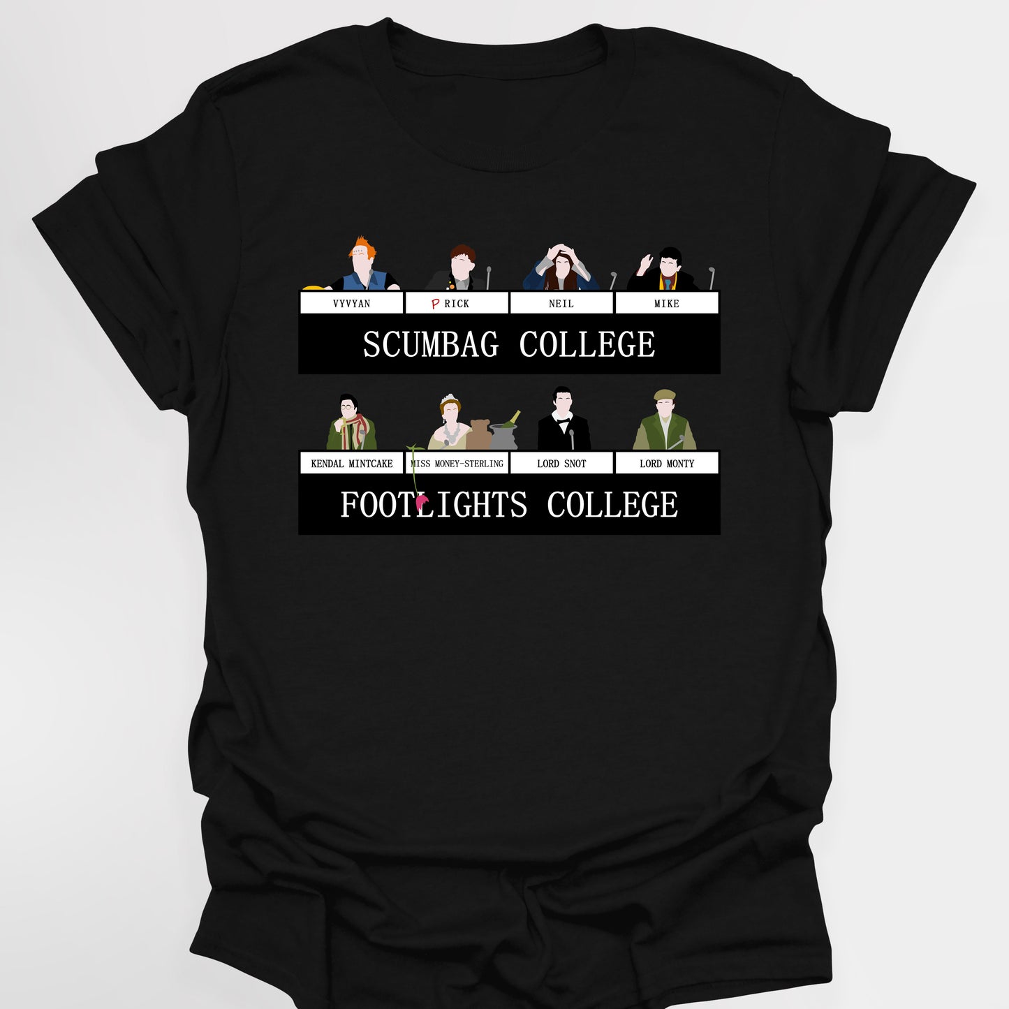 SCUMBAG COLLEGE / FOOTLIGHTS COLLEGE, University Challenge - The Young Ones T-Shirt