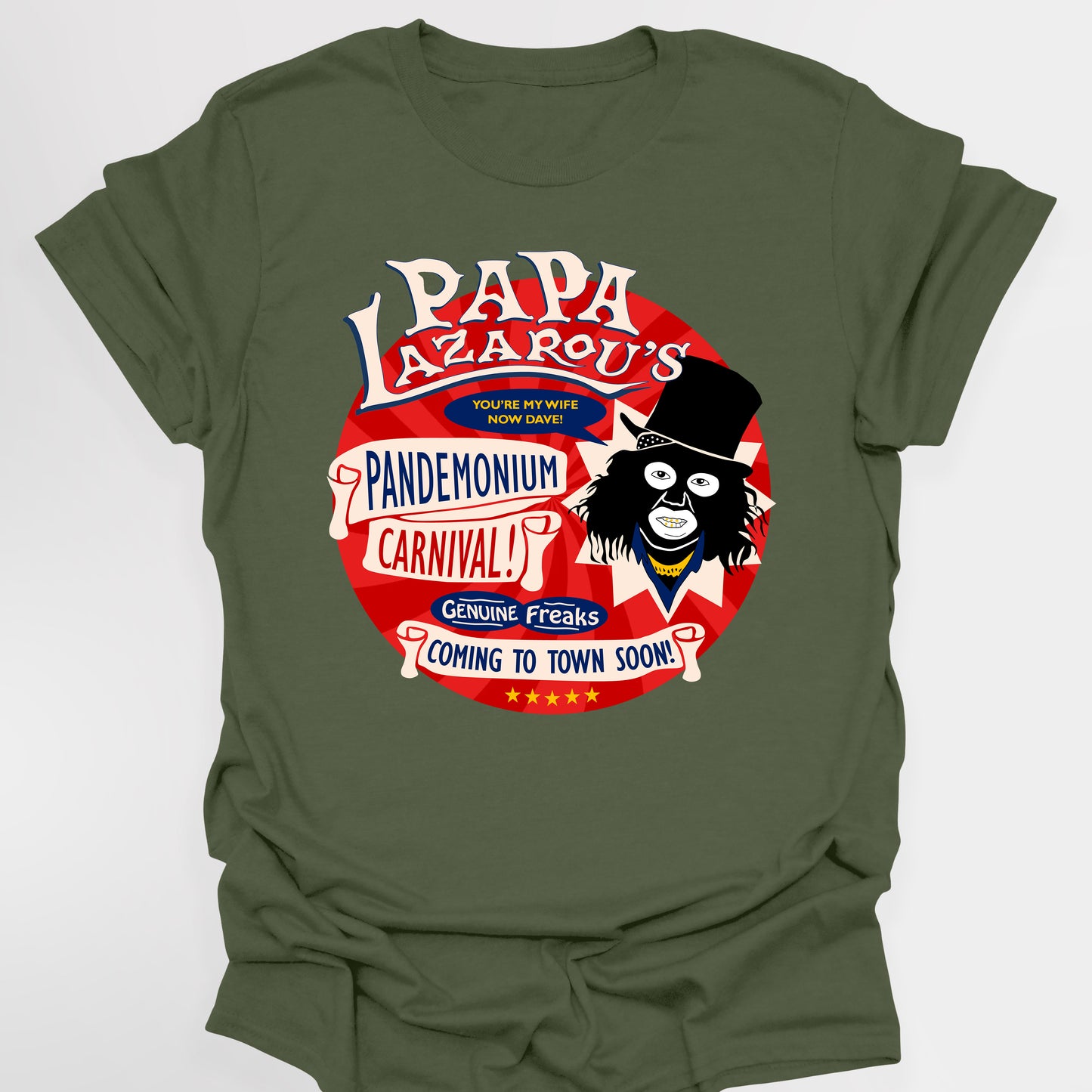 PAPA LAZAROU'S PANDEMONIUM CARNIVAL - League Of Gentlemen T-Shirt