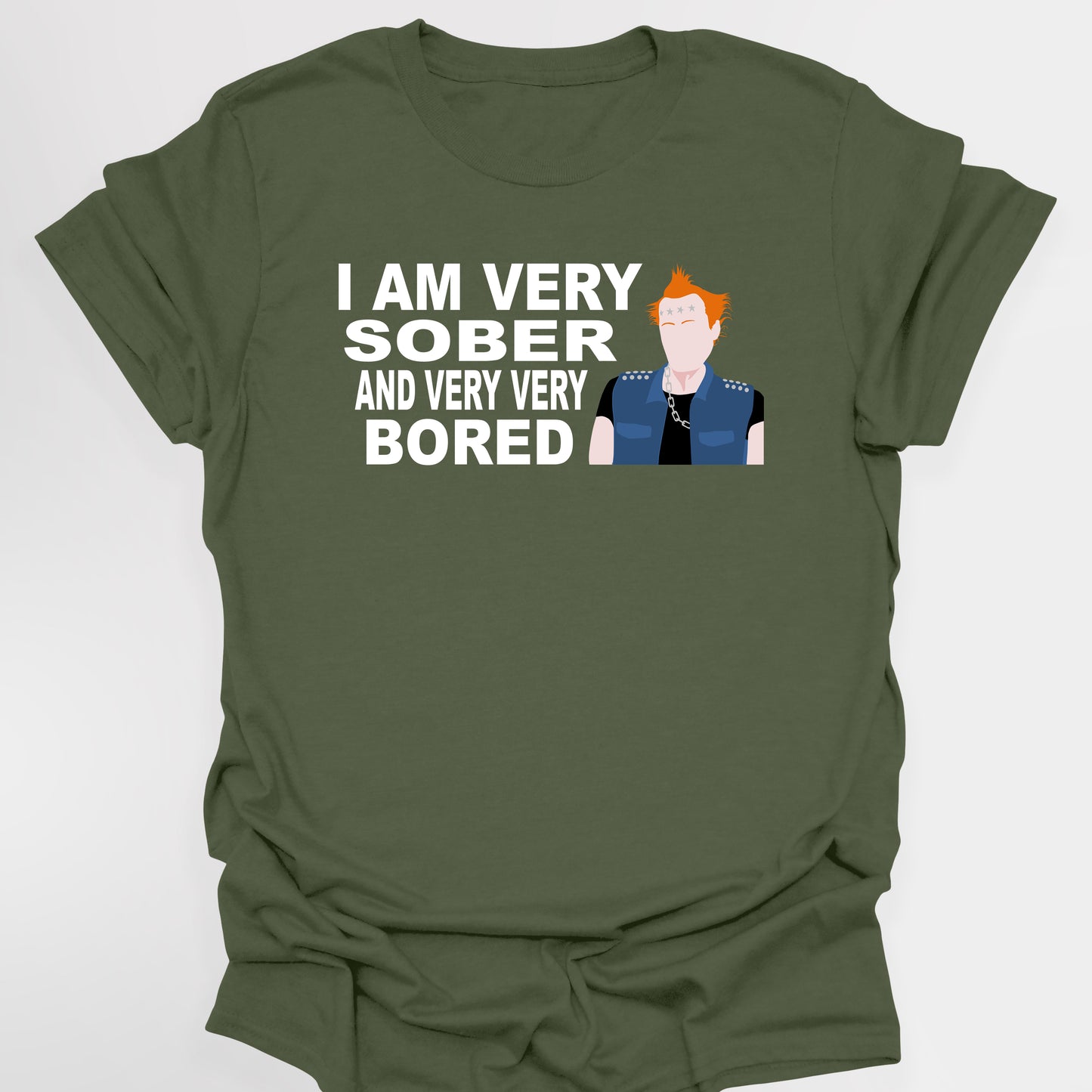 I AM VERY SOBER, And Very Very Bored / Vyvyan - The Young Ones T-Shirt