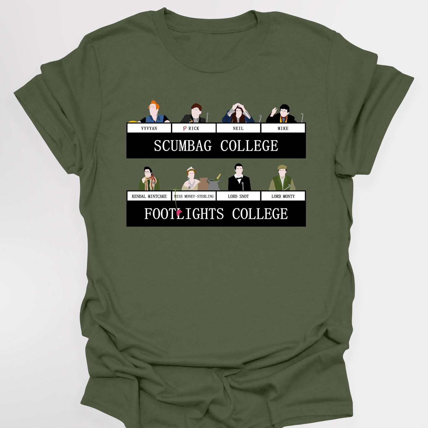 SCUMBAG COLLEGE / FOOTLIGHTS COLLEGE, University Challenge - The Young Ones T-Shirt