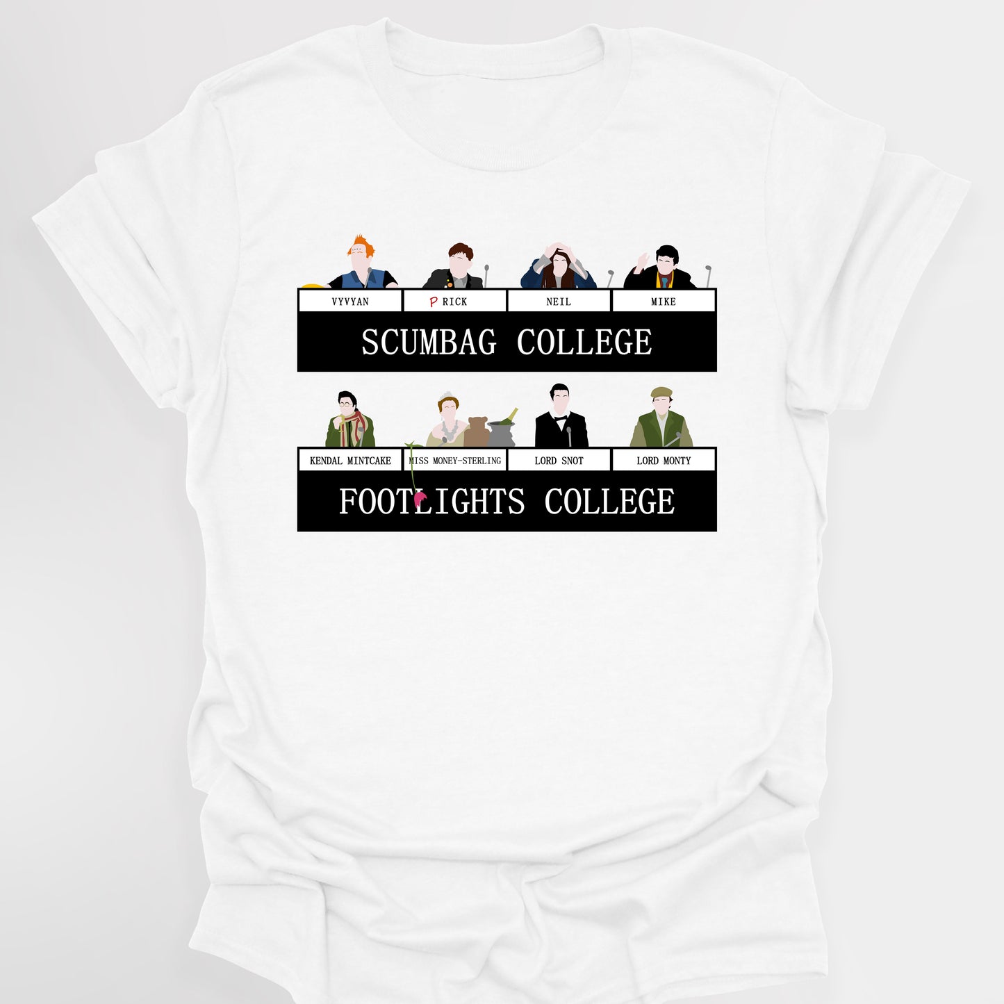 SCUMBAG COLLEGE / FOOTLIGHTS COLLEGE, University Challenge - The Young Ones T-Shirt