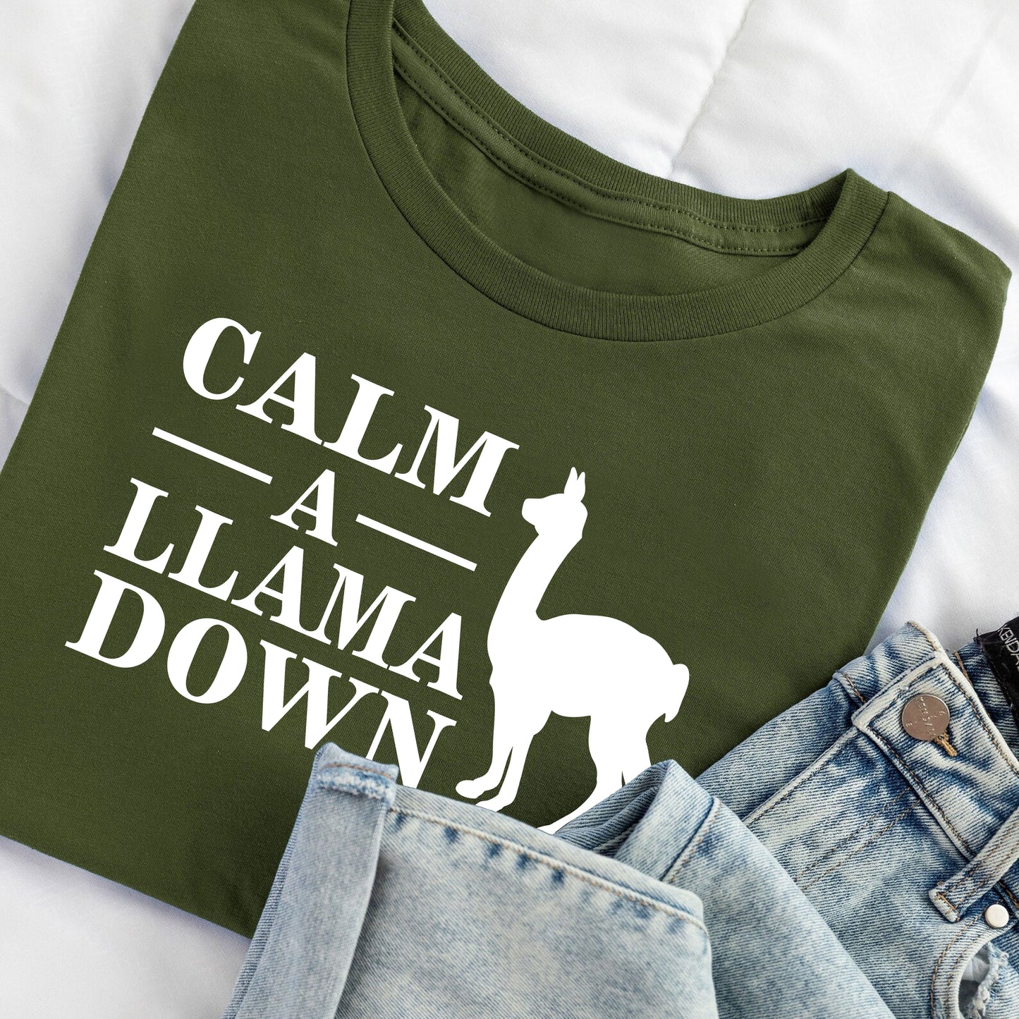 CALM A LLAMA DOWN Crimp - The Mighty Boosh T-Shirt