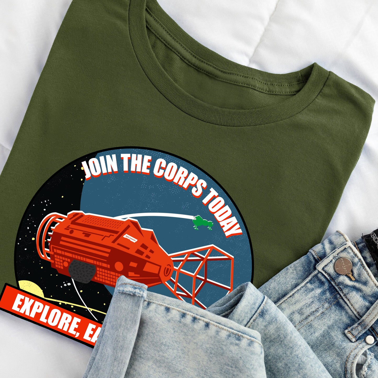 JOIN THE CORPS, JMC RECRUITMENT - Red Dwarf T-Shirt