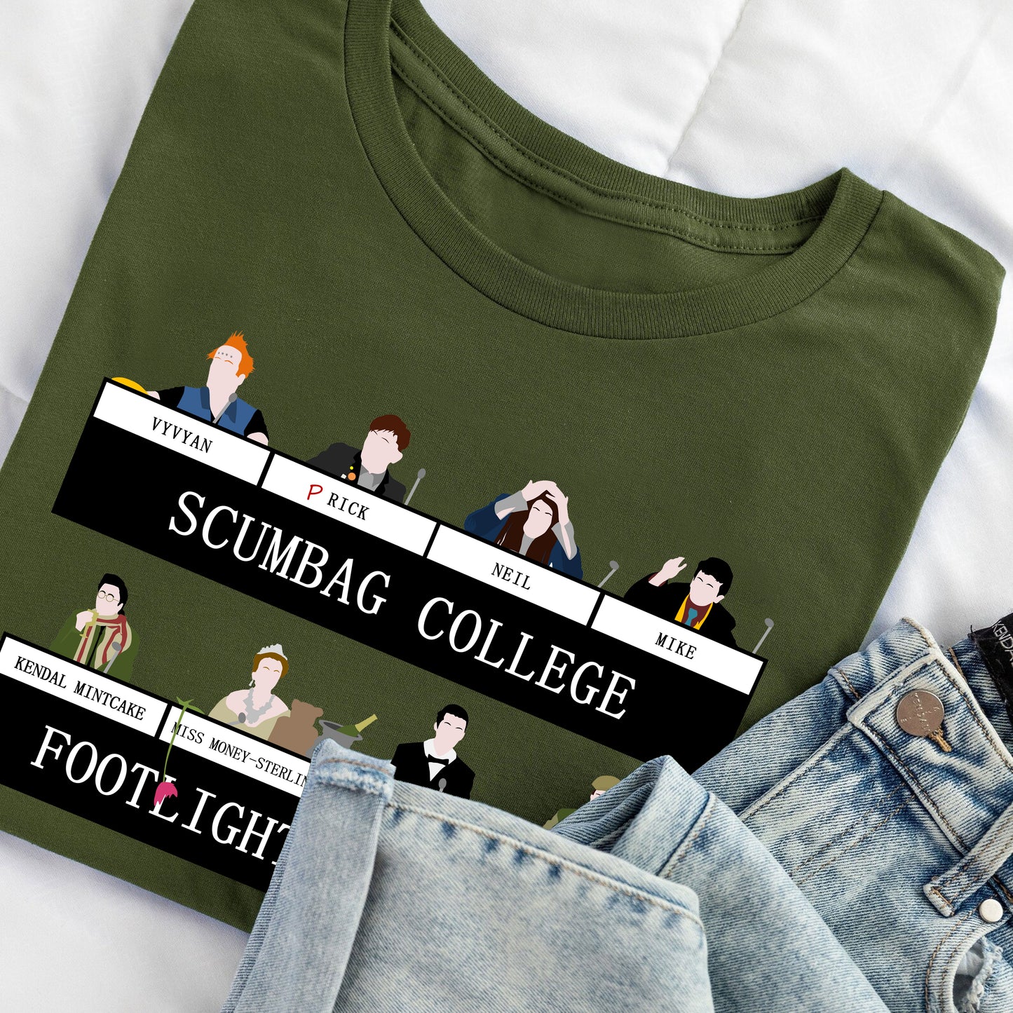SCUMBAG COLLEGE / FOOTLIGHTS COLLEGE, University Challenge - The Young Ones T-Shirt