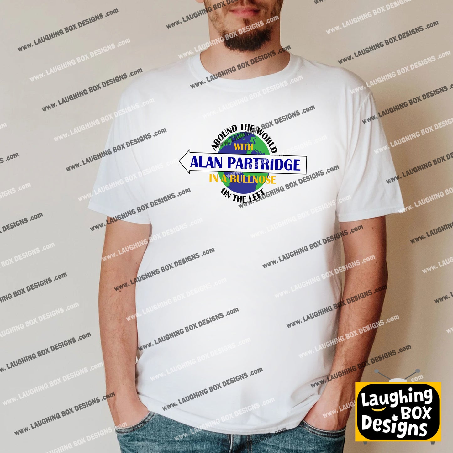 Around The World With Alan Partridge, In A Bullnose, On The Left - Alan Partridge T-Shirt