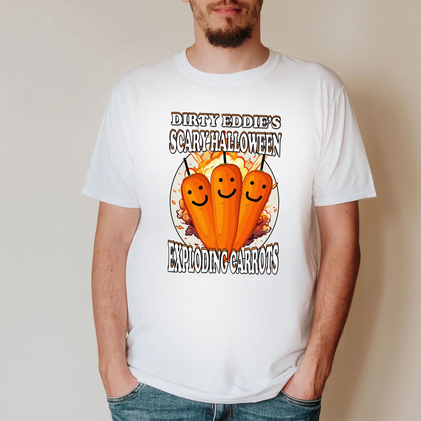 DIRTY EDDIE'S EXPLODING HALLOWEEN CARROTS - Bottom T-Shirt