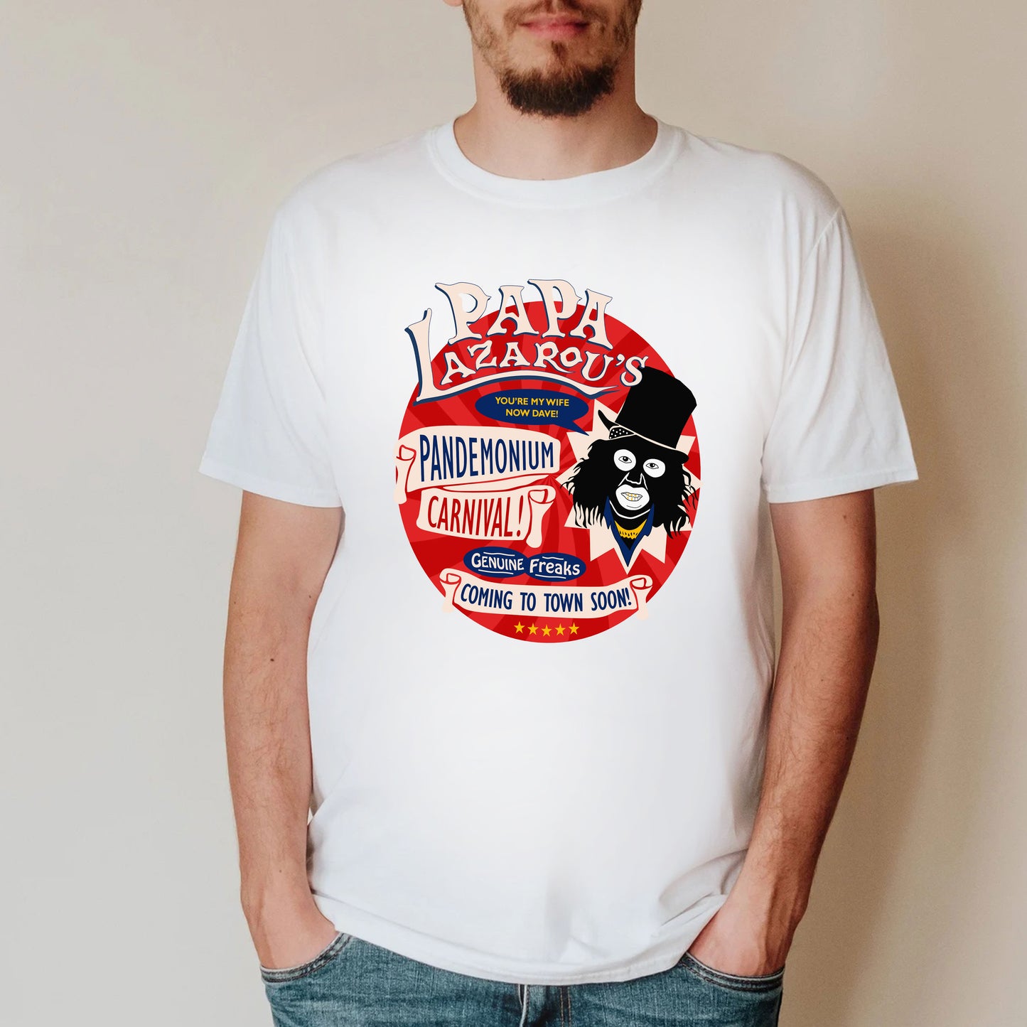 PAPA LAZAROU'S PANDEMONIUM CARNIVAL - League Of Gentlemen T-Shirt