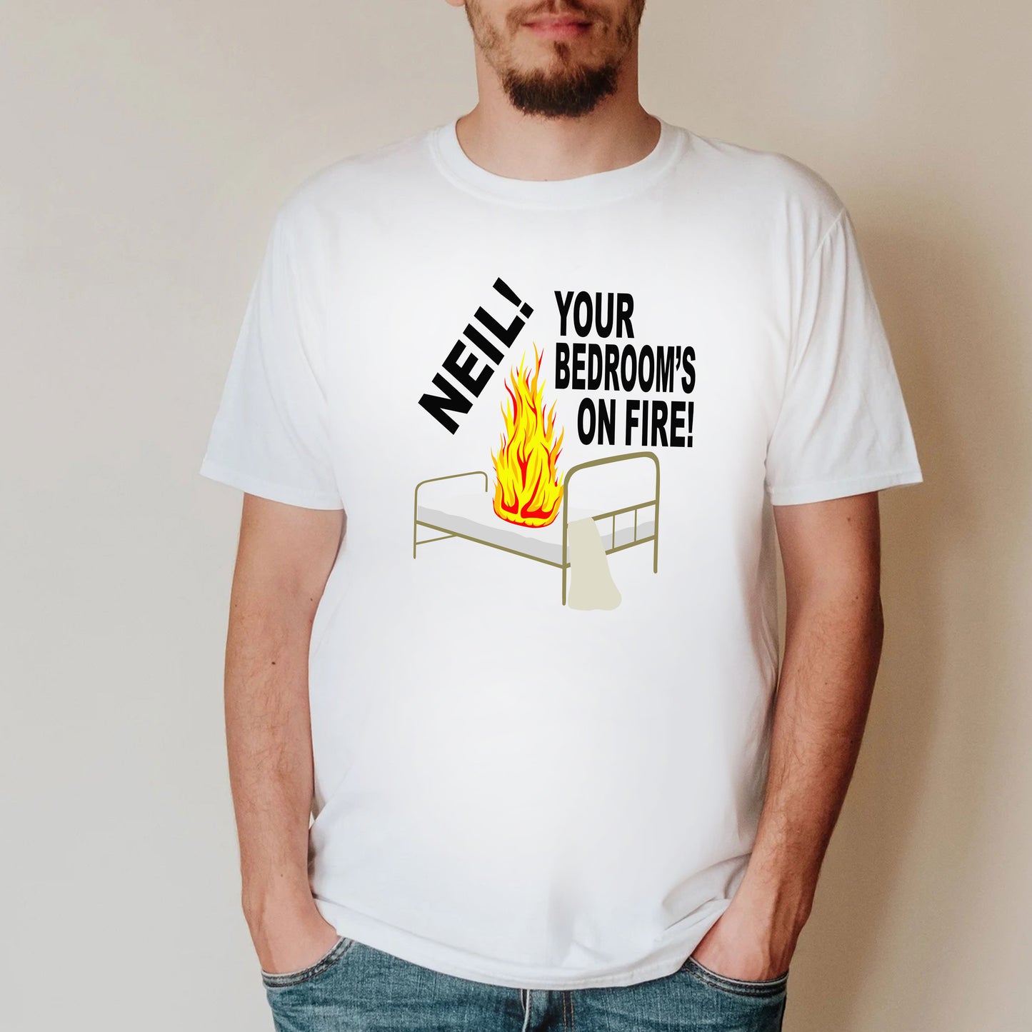 NEIL! YOUR BEDROOM'S ON FIRE! - The Young Ones T-Shirt