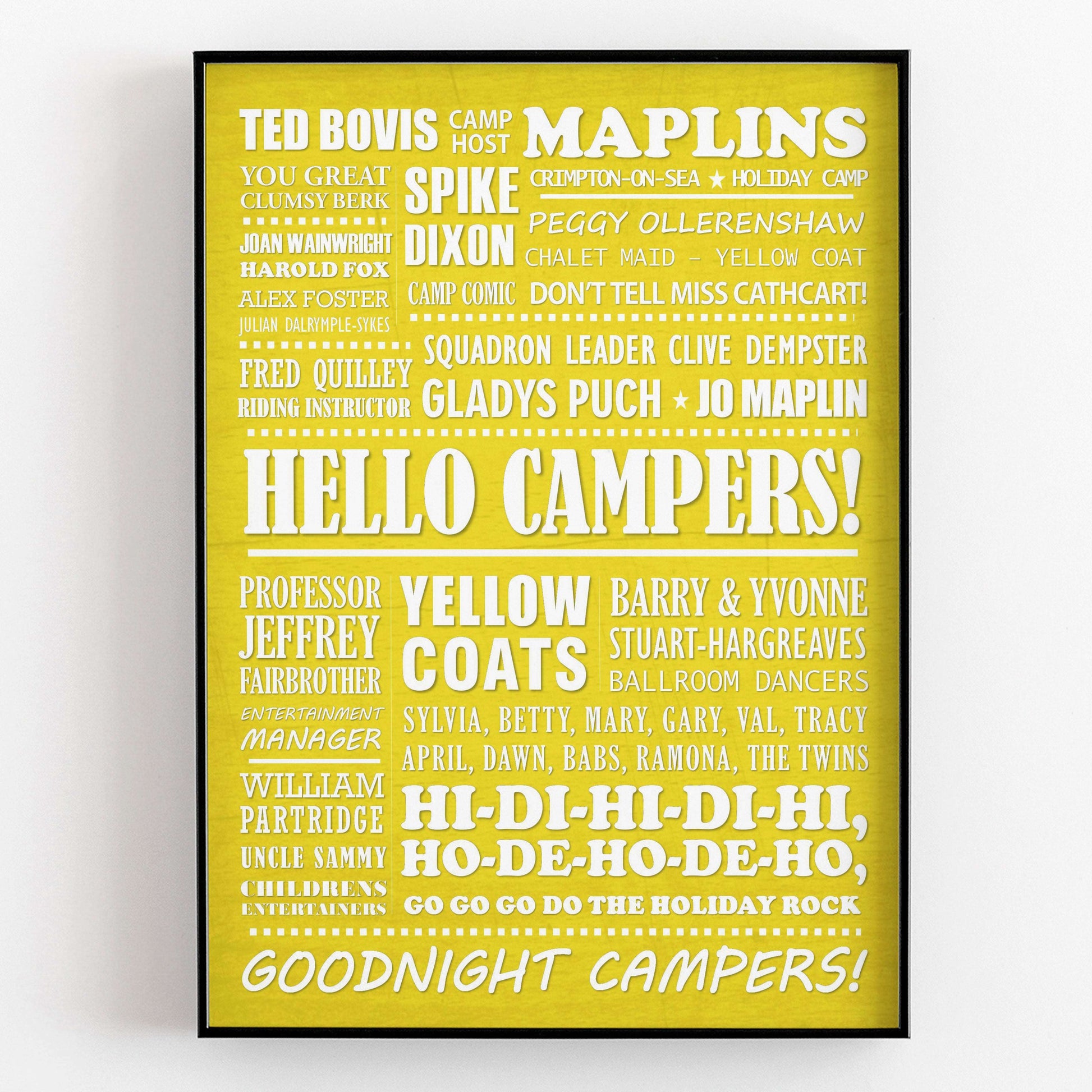 HI-DI-HI Typography Print (available in 8 colours)