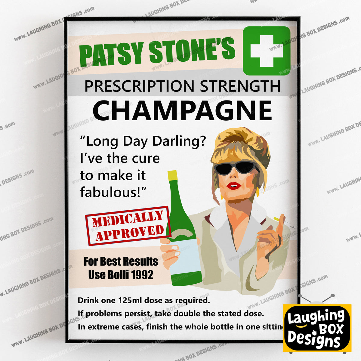 PATSY'S PRESCRIPTION STRENGTH CHAMPAGNE - Absolutely Fabulous Print
