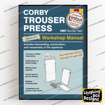 CORBY TROUSER PRESS, Alan Partridge Print