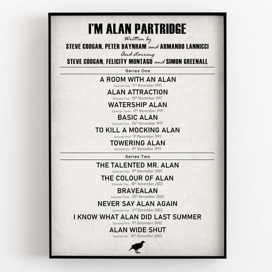 I'M ALAN PARTRIDGE EPISODE LIST Alan Partridge Print