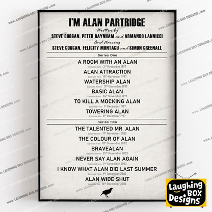 I'M ALAN PARTRIDGE EPISODE LIST Alan Partridge Print