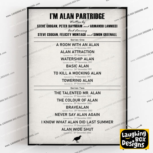 I'M ALAN PARTRIDGE EPISODE LIST Alan Partridge Print