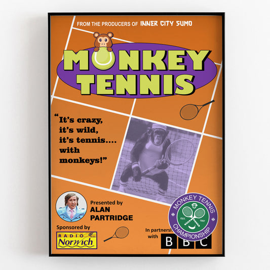 MONKEY TENNIS, Alan Partridge Print