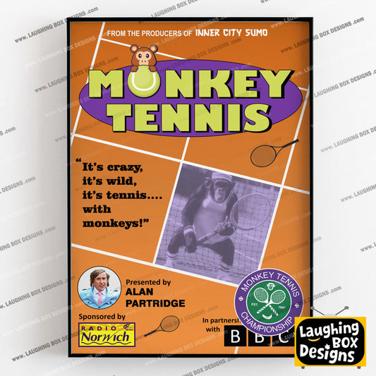 MONKEY TENNIS, Alan Partridge Print