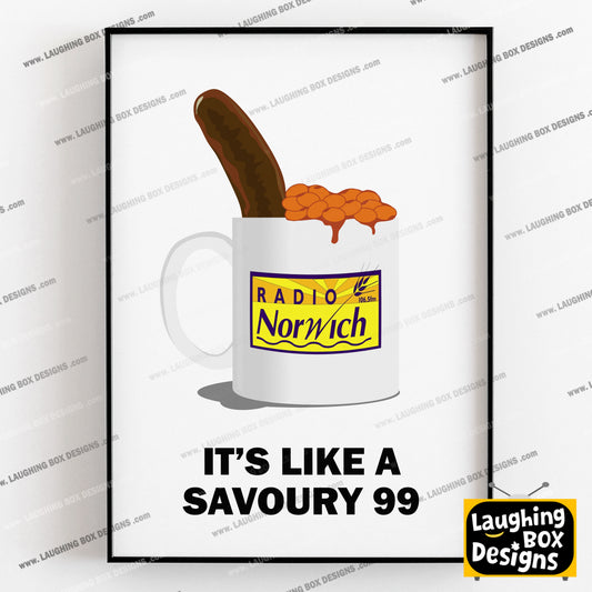 IT'S LIKE A SAVOURY 99, Alan Partridge Print