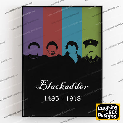 BLACKADDER 1485 - 1918 Original Dynasty Silhouettes, Blackadder Print