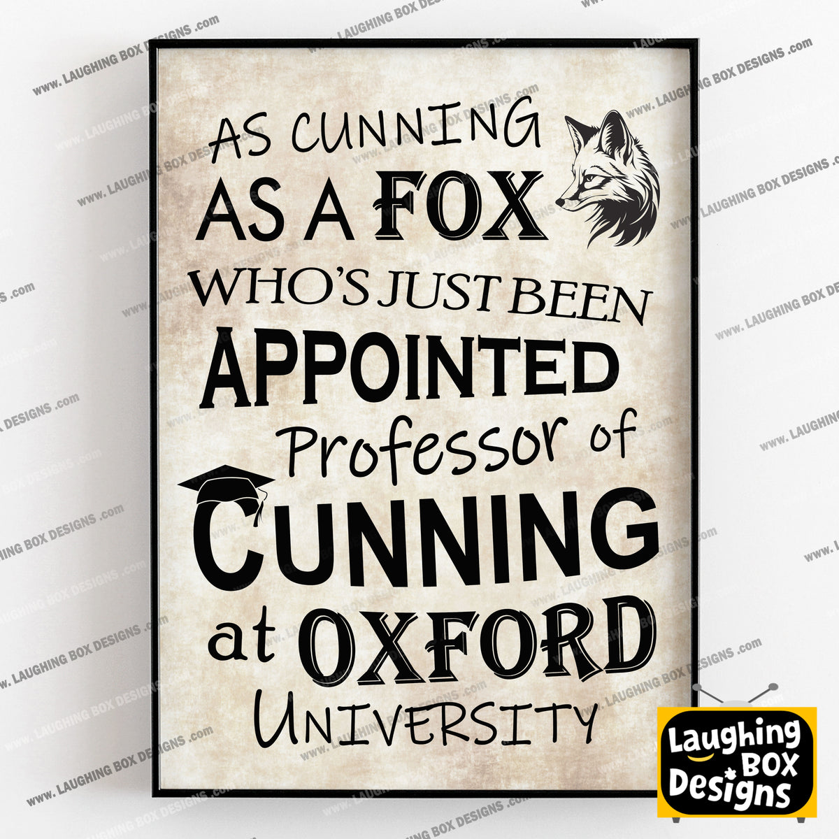 AS CUNNING AS A FOX, Captain Blackadder Quote, Blackadder Print