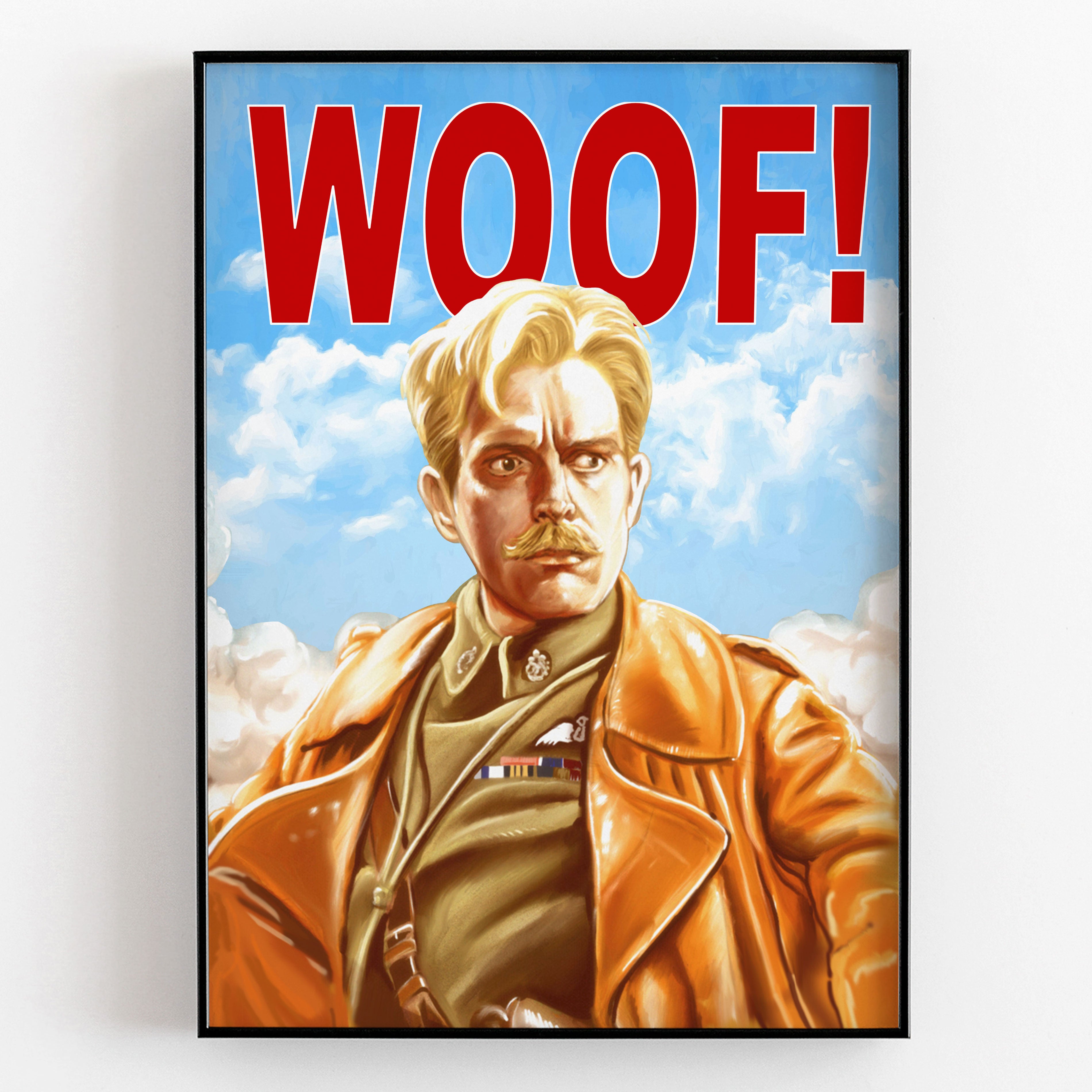 WOOF! LORD FLASHHEART Portrait, Blackadder Print β Laughing Box Designs