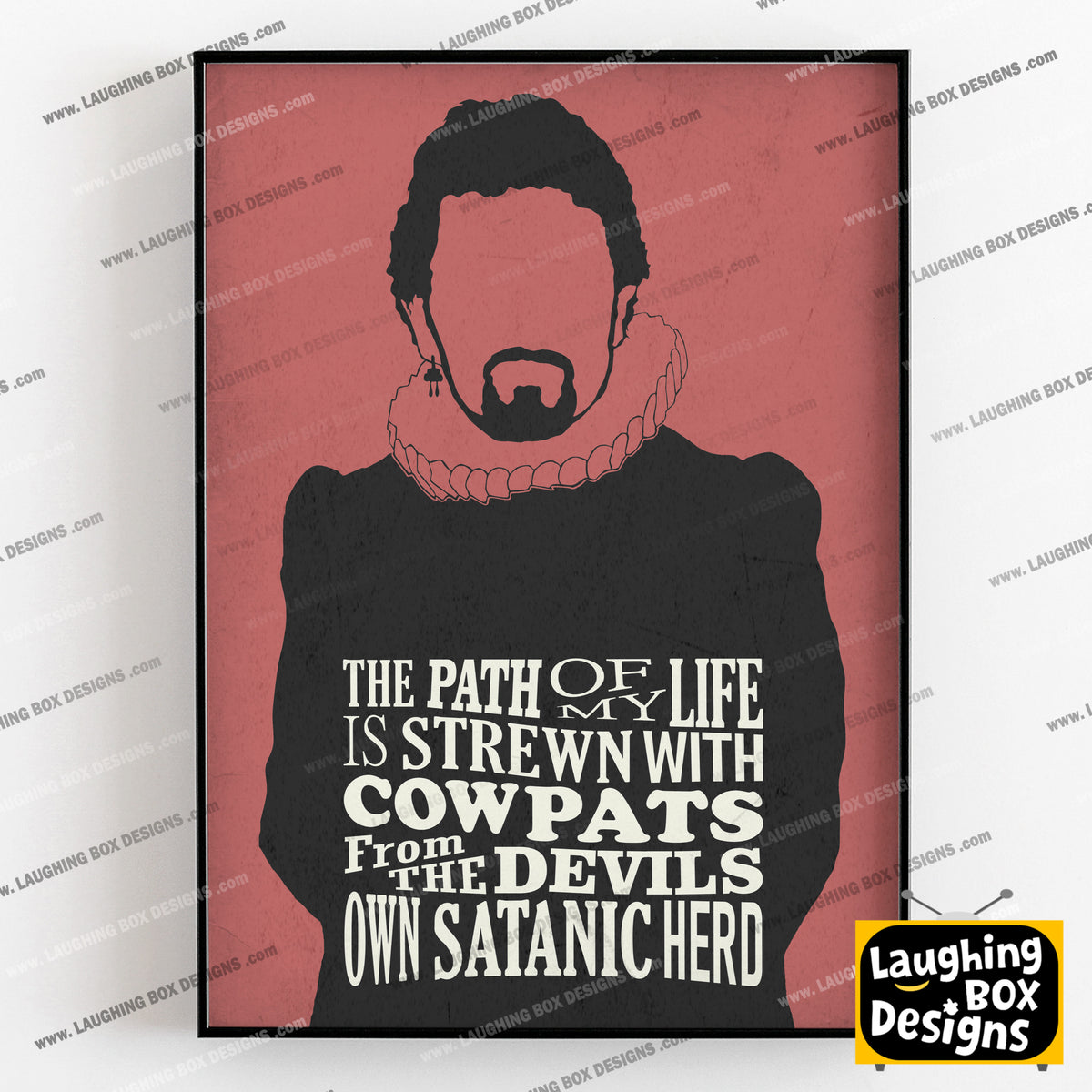COWPATS FROM THE DEVILS HERD, Lord Blackadder Quote, Blackadder Print (Red)