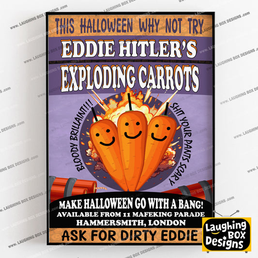 DIRTY EDDIE'S EXPLODING HALLOWEEN CARROTS,  Bottom Print
