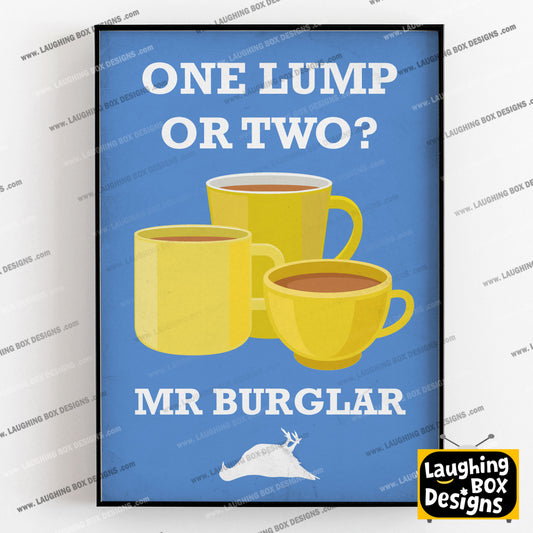 ONE LUMP OR TWO MR BURGLAR, Three Yellow Cup of Tea, Bottom Print
