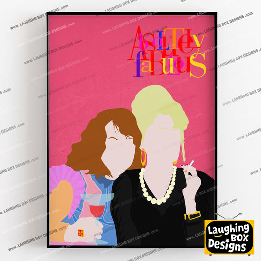 ABSOLUTELY FABULOUS Comedy Characters Minimalist Print