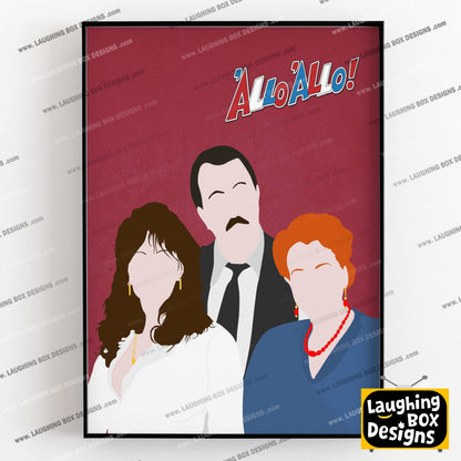 ALLO ALLO Comedy Characters Minimalist Print