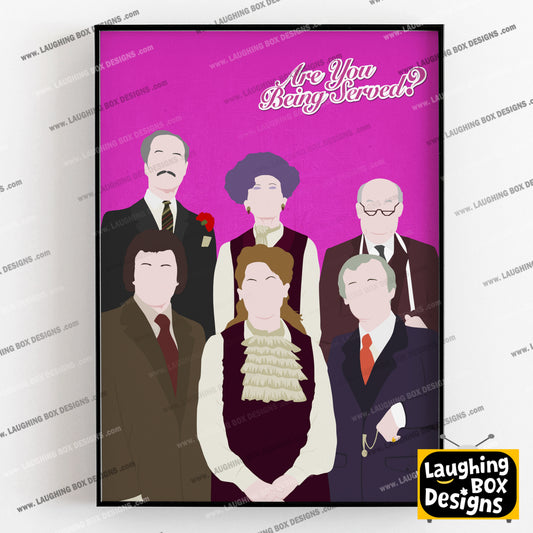 ARE YOU BEING SERVED Comedy Characters Minimalist Print