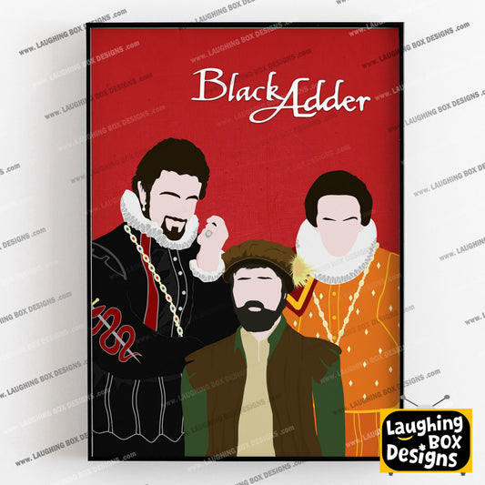 BLACKADDER Comedy Characters Minimalist Print