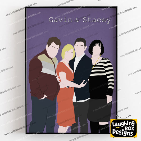 GAVIN AND STACEY Comedy Characters Minimalist Print