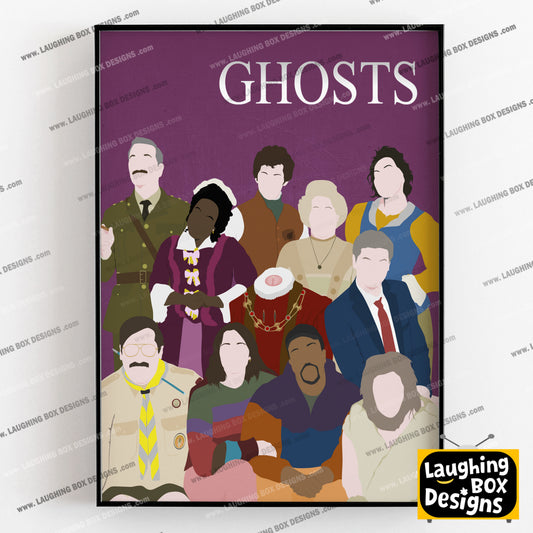 GHOSTS Comedy Characters Minimalist Print