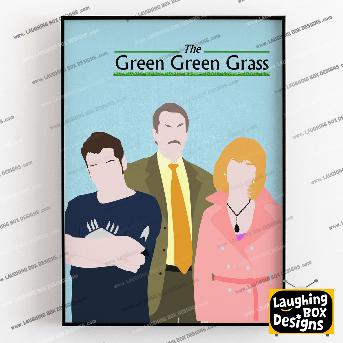 THE GREEN GREEN GRASS Comedy Characters Minimalist Print