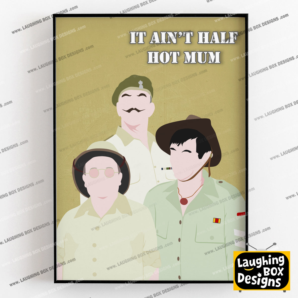 IT AIN'T HALF HOT MUM Comedy Characters Minimalist Print