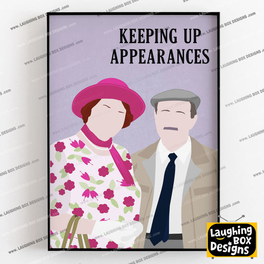 KEEPING UP APPEARANCES Comedy Characters Minimalist Print