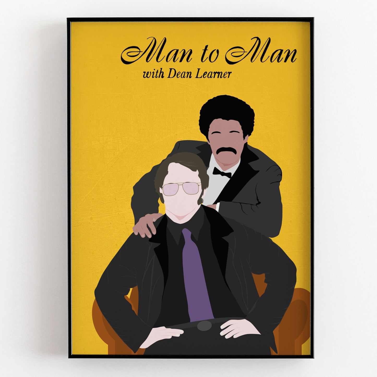 MAN TO MAN WITH DEAN LEARNER Comedy Characters Minimalist Print