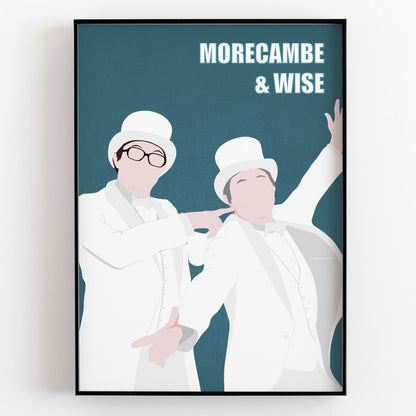MORECAMBE & WISE Comedy Characters Minimalist Print