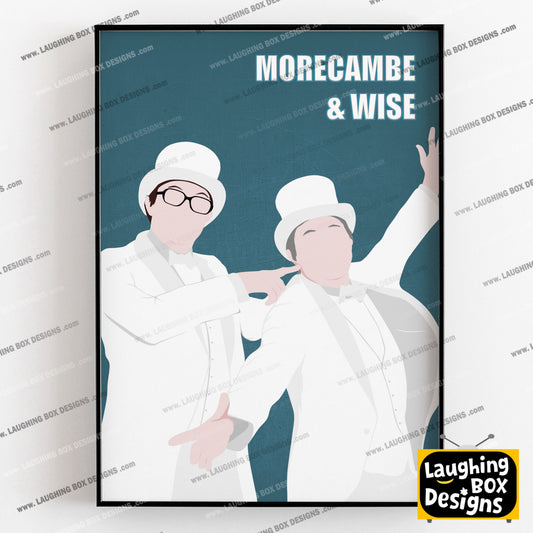 MORECAMBE & WISE Comedy Characters Minimalist Print