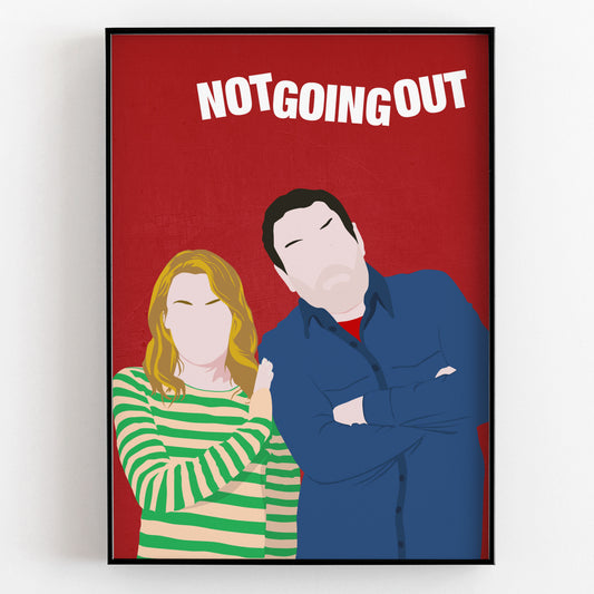 NOT GOING OUT Comedy Characters Minimalist Print