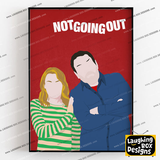 NOT GOING OUT Comedy Characters Minimalist Print