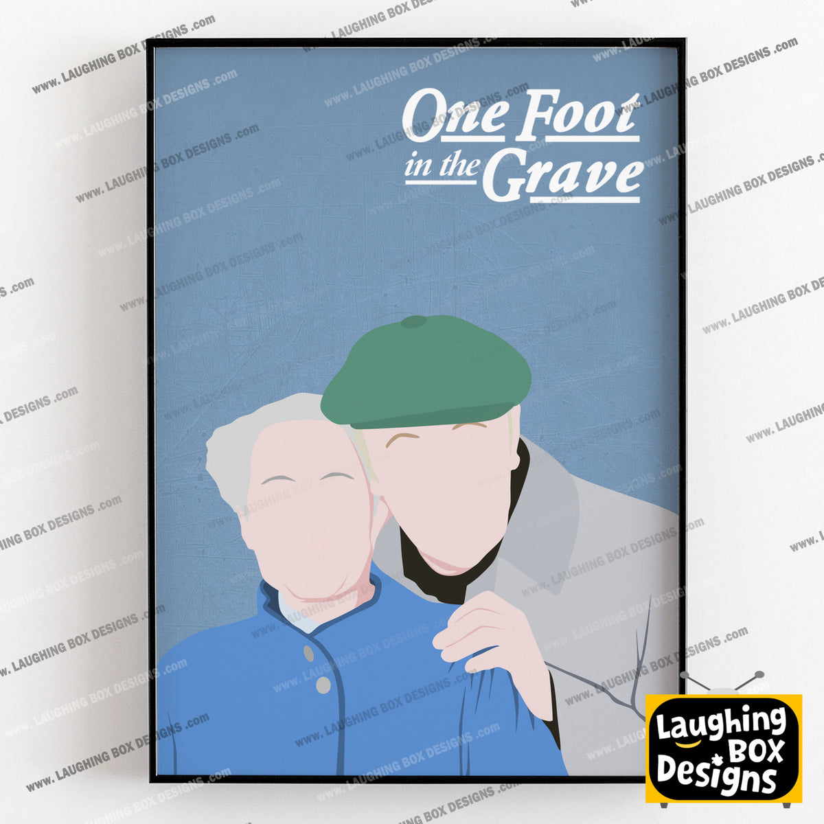 ONE FOOT IN THE GRAVE Comedy Characters Minimalist Print