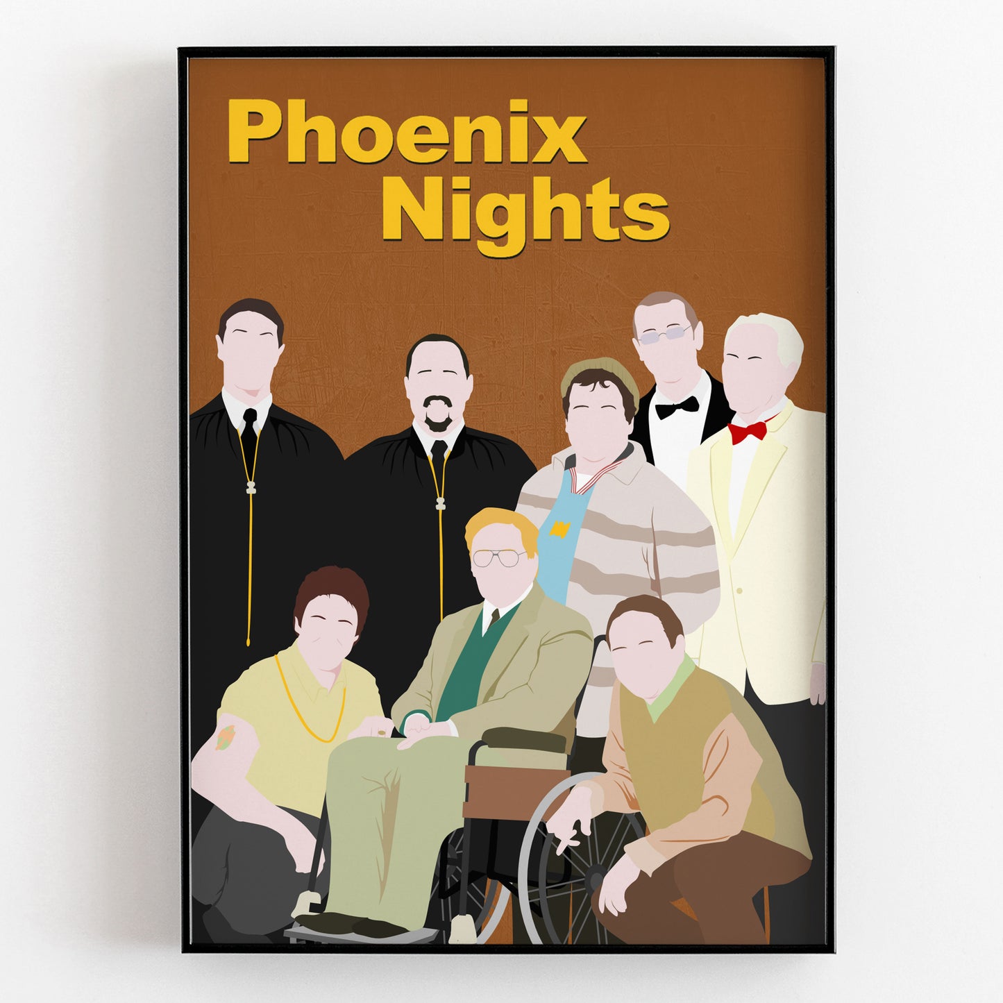 PHEONIX NIGHTS Comedy Characters Minimalist Print