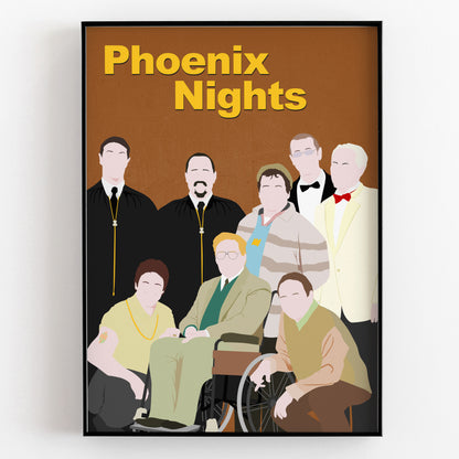 PHEONIX NIGHTS Comedy Characters Minimalist Print