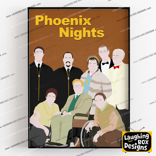 PHEONIX NIGHTS Comedy Characters Minimalist Print