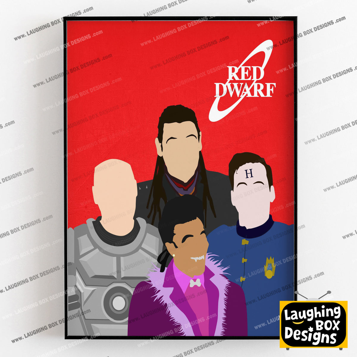 RED DWARF Comedy Characters Minimalist Print