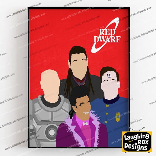 RED DWARF Comedy Characters Minimalist Print