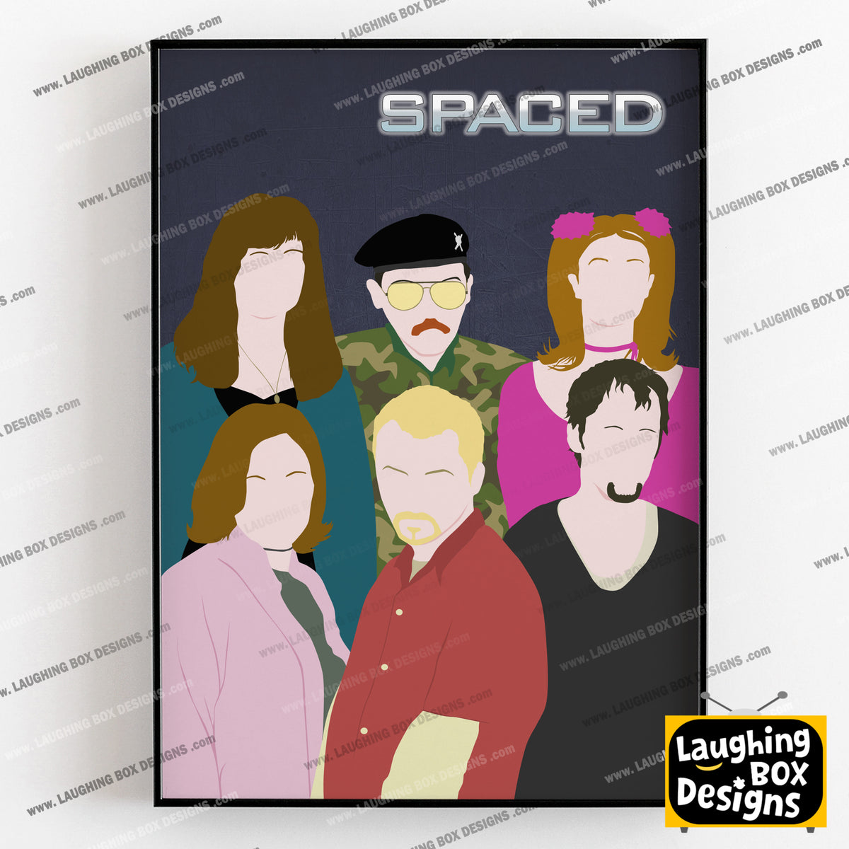SPACED Comedy Characters Minimalist Print
