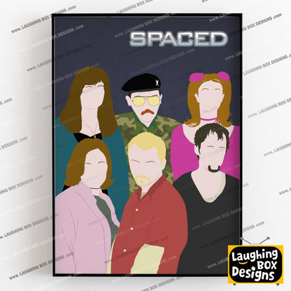 SPACED Comedy Characters Minimalist Print